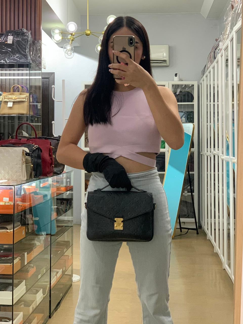 Pochette Metis in Noir Empreinte Monogram Canvas (Date Code: AR1128) | Purse Maison Luxury Bags Shop