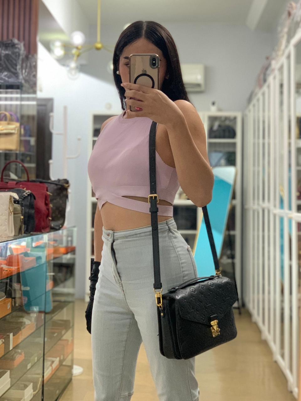 Pochette Metis in Noir Empreinte Monogram Canvas (Date Code: AR1128) | Purse Maison Luxury Bags Shop