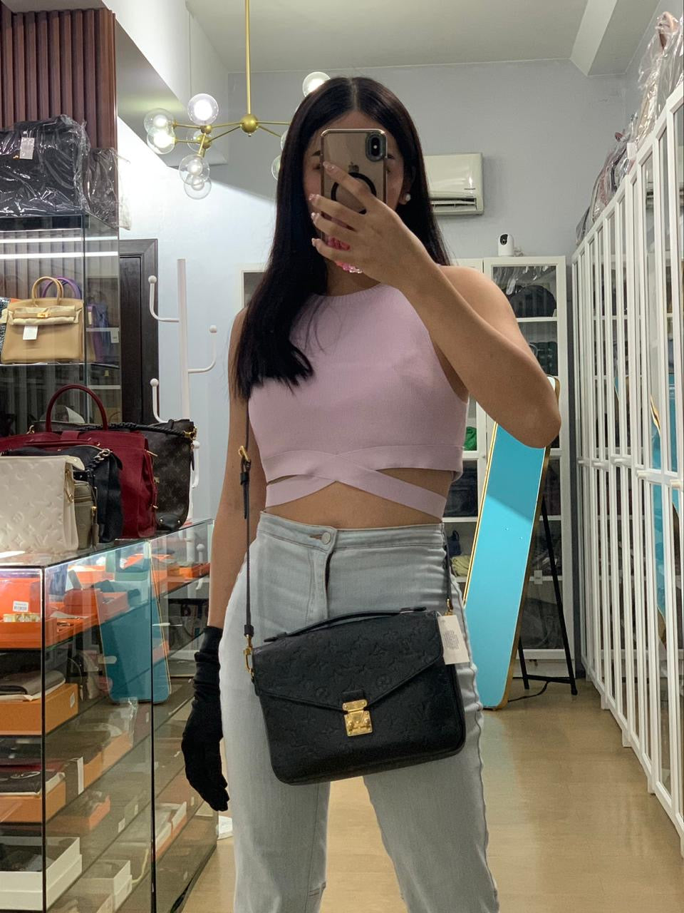 Pochette Metis in Noir Empreinte Monogram Canvas (Date Code: AR1128) | Purse Maison Luxury Bags Shop