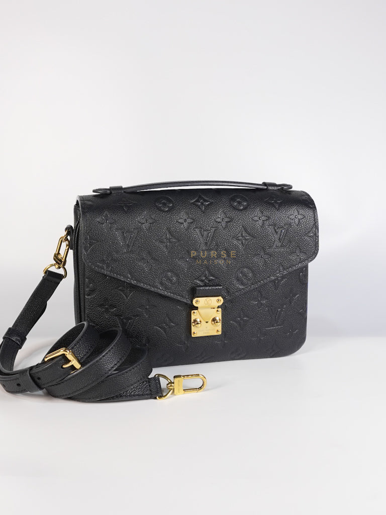 Pochette Metis MM in Black Empreinte Leather (Microchip) | Purse Maison Luxury Bags Shop