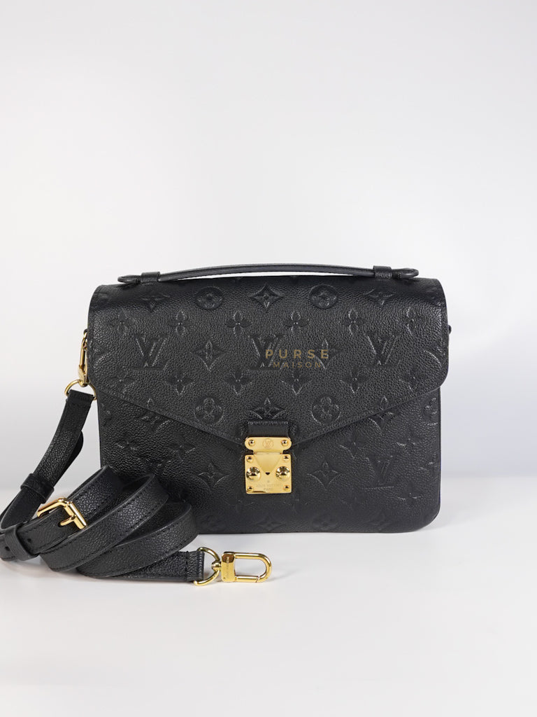 Pochette Metis MM in Black Empreinte Leather (Microchip) | Purse Maison Luxury Bags Shop