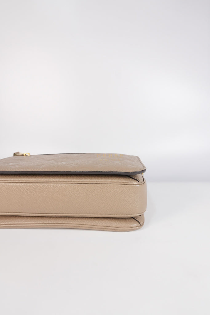Pochette Metis Tourterelle Empreinte Leather (Date code: AR5200) | Purse Maison Luxury Bags Shop