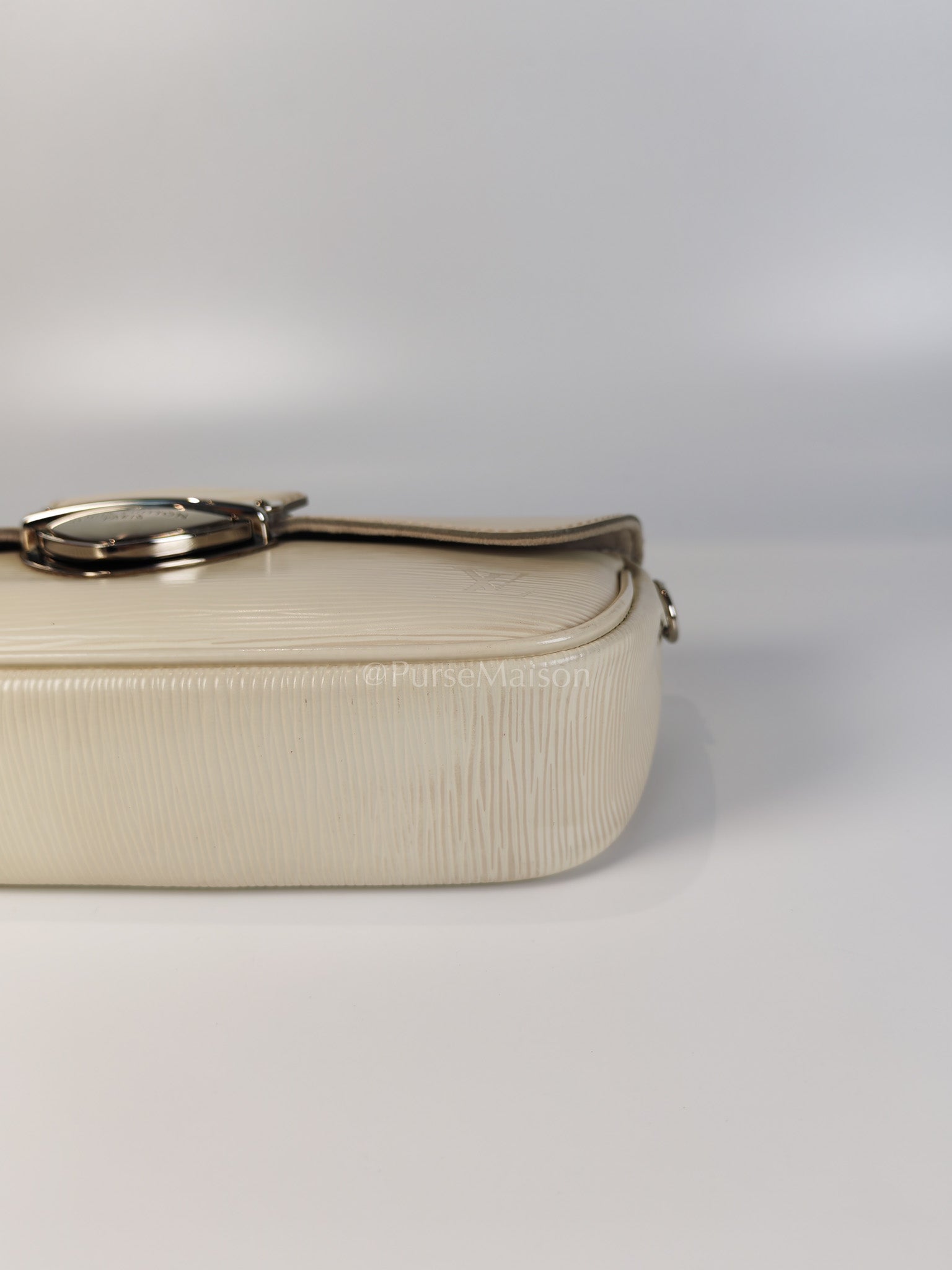 Pochette Montaigne In Cream Epi Leather Clutch Shoulder Bag (Date Code: TJ1170) | Purse Maison Luxury Bags Shop