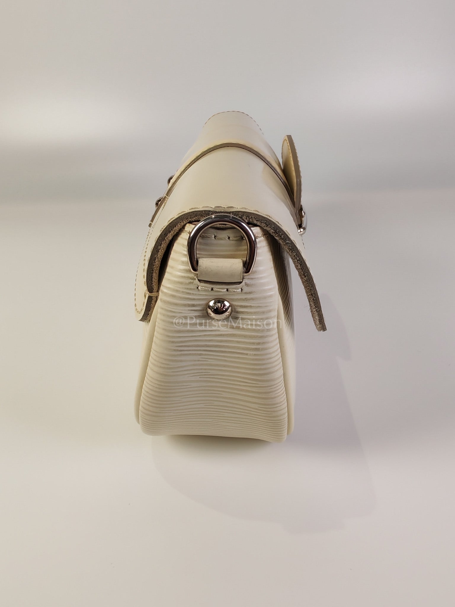 Pochette Montaigne In Cream Epi Leather Clutch Shoulder Bag (Date Code: TJ1170) | Purse Maison Luxury Bags Shop