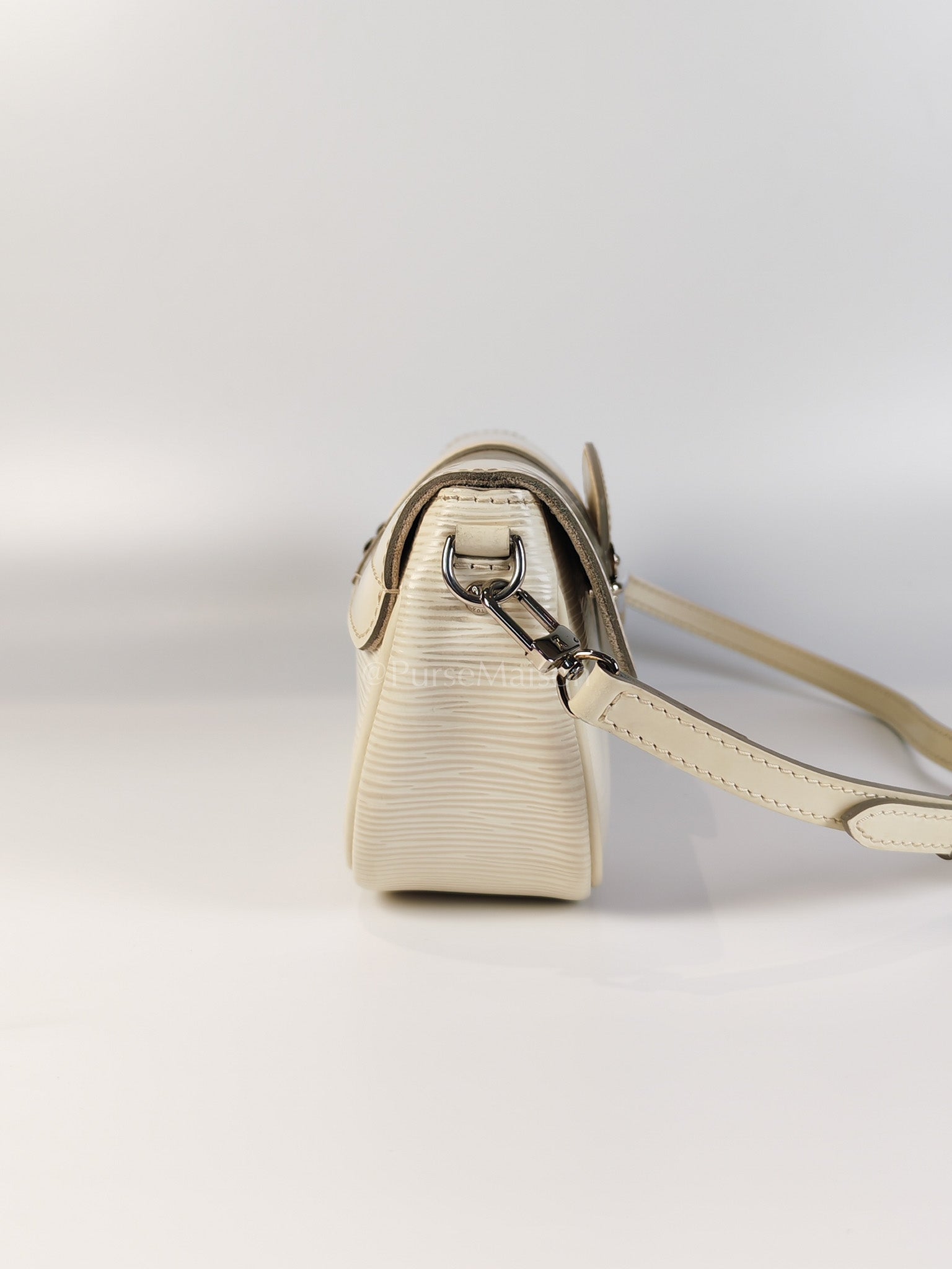 Pochette Montaigne In Cream Epi Leather Clutch Shoulder Bag (Date Code: TJ1170) | Purse Maison Luxury Bags Shop