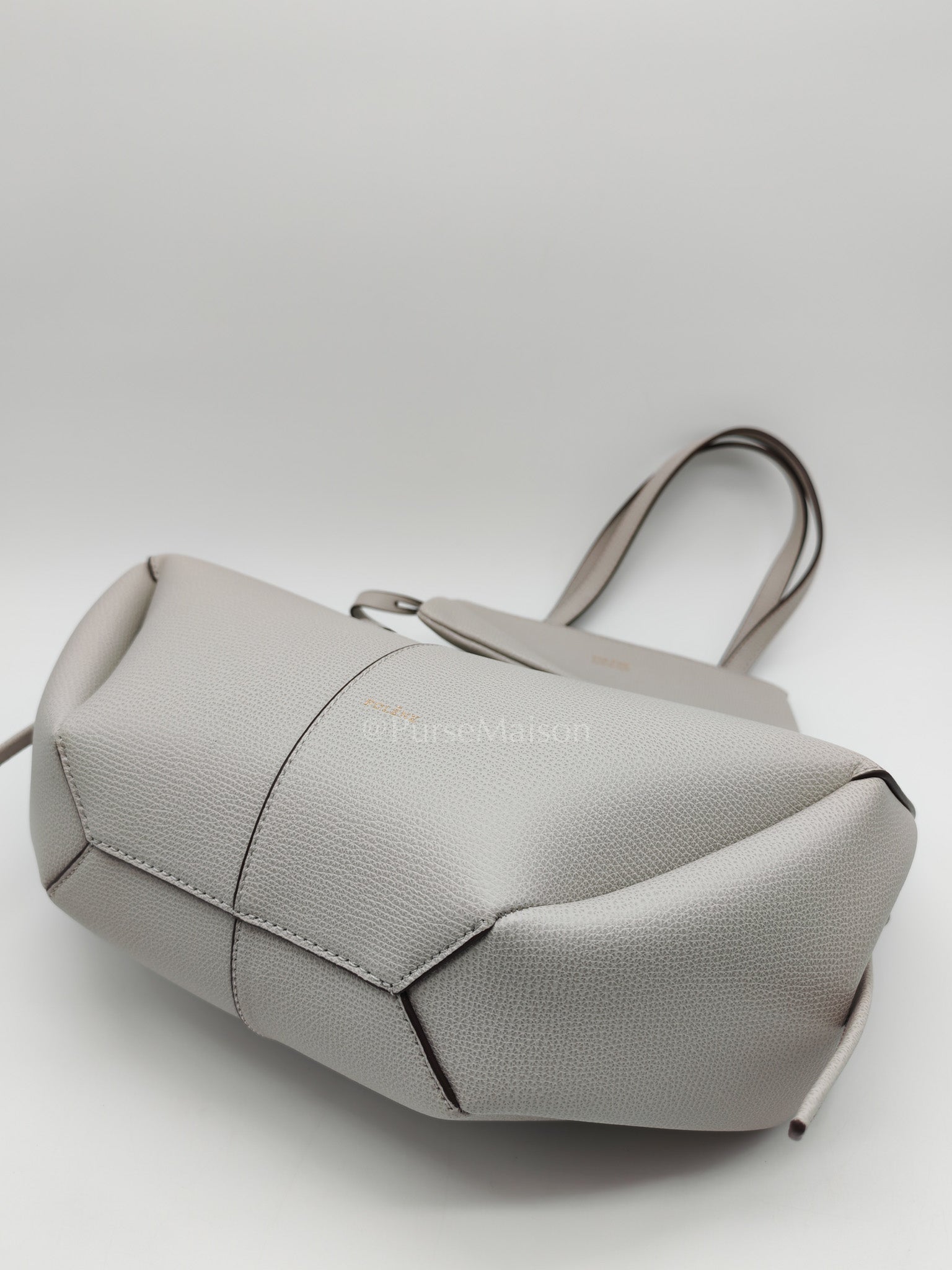 Cyme Mini in Mist Graine Leather Tote Bag | Purse Maison Luxury Bags Shop