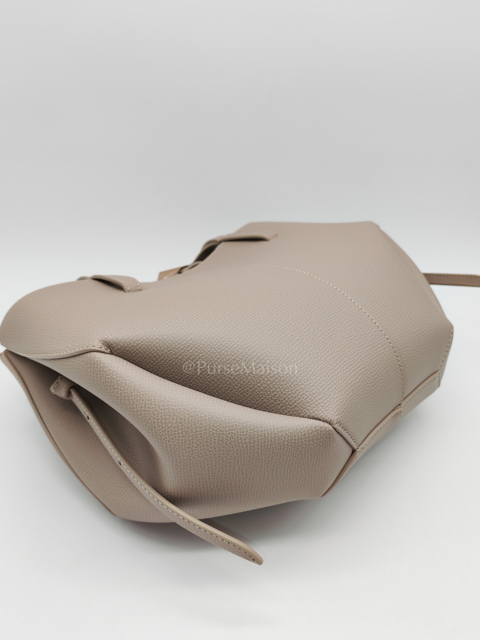 Cyme Mini in Taupe Graine Leather Tote Bag | Purse Maison Luxury Bags Shop
