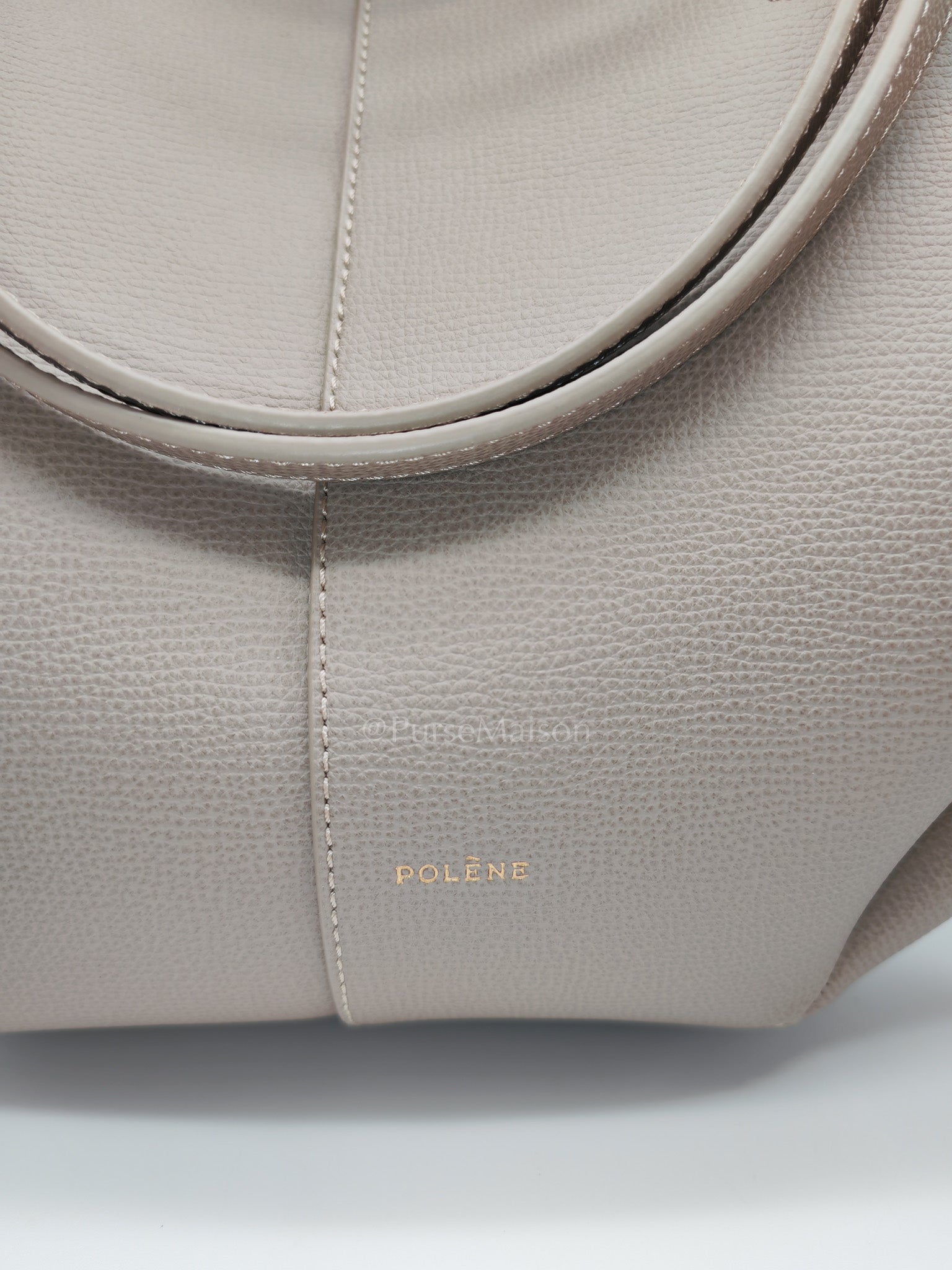 Cyme Mini in Taupe Graine Leather Tote Bag | Purse Maison Luxury Bags Shop
