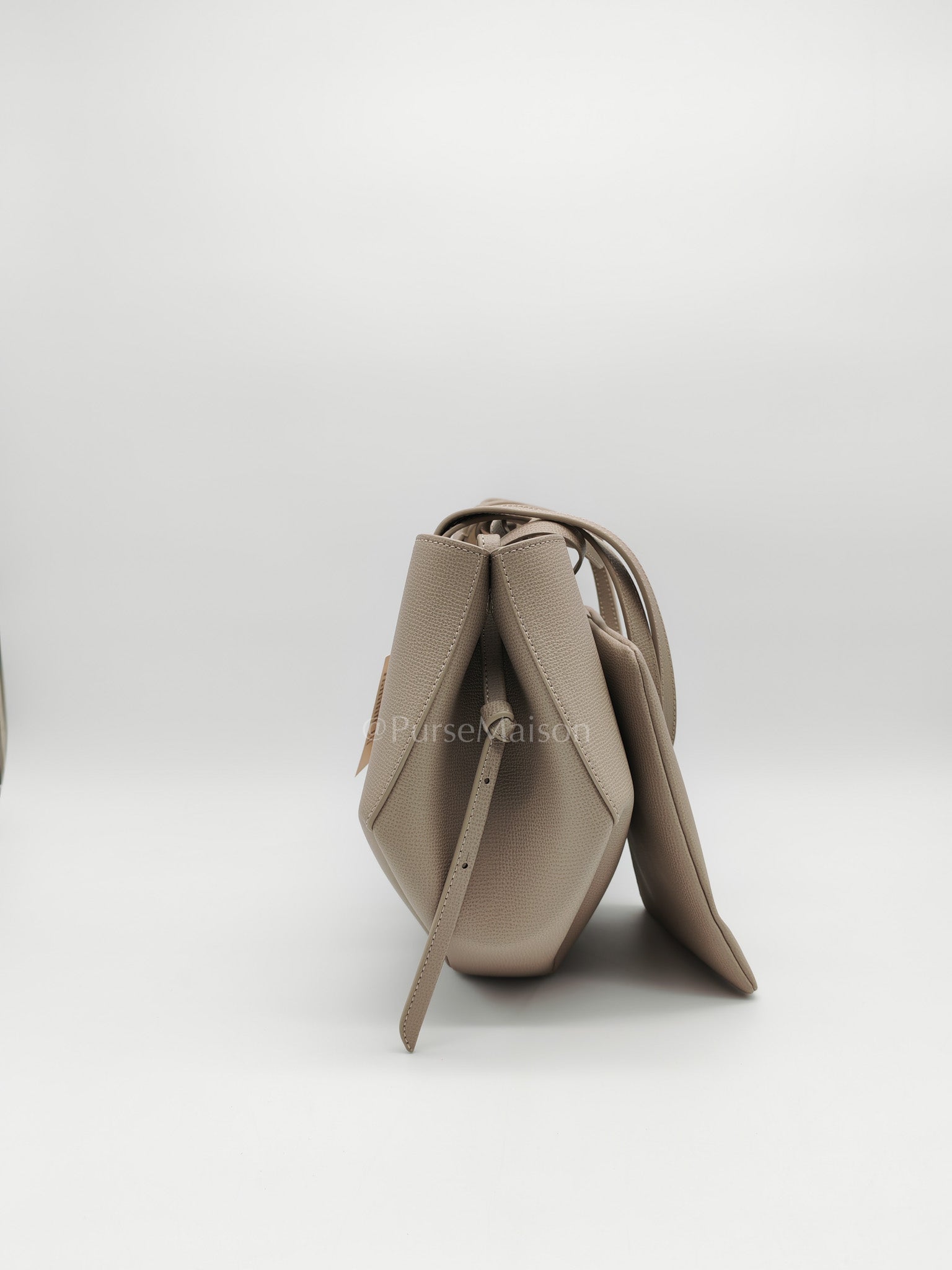 Cyme Mini in Taupe Graine Leather Tote Bag | Purse Maison Luxury Bags Shop