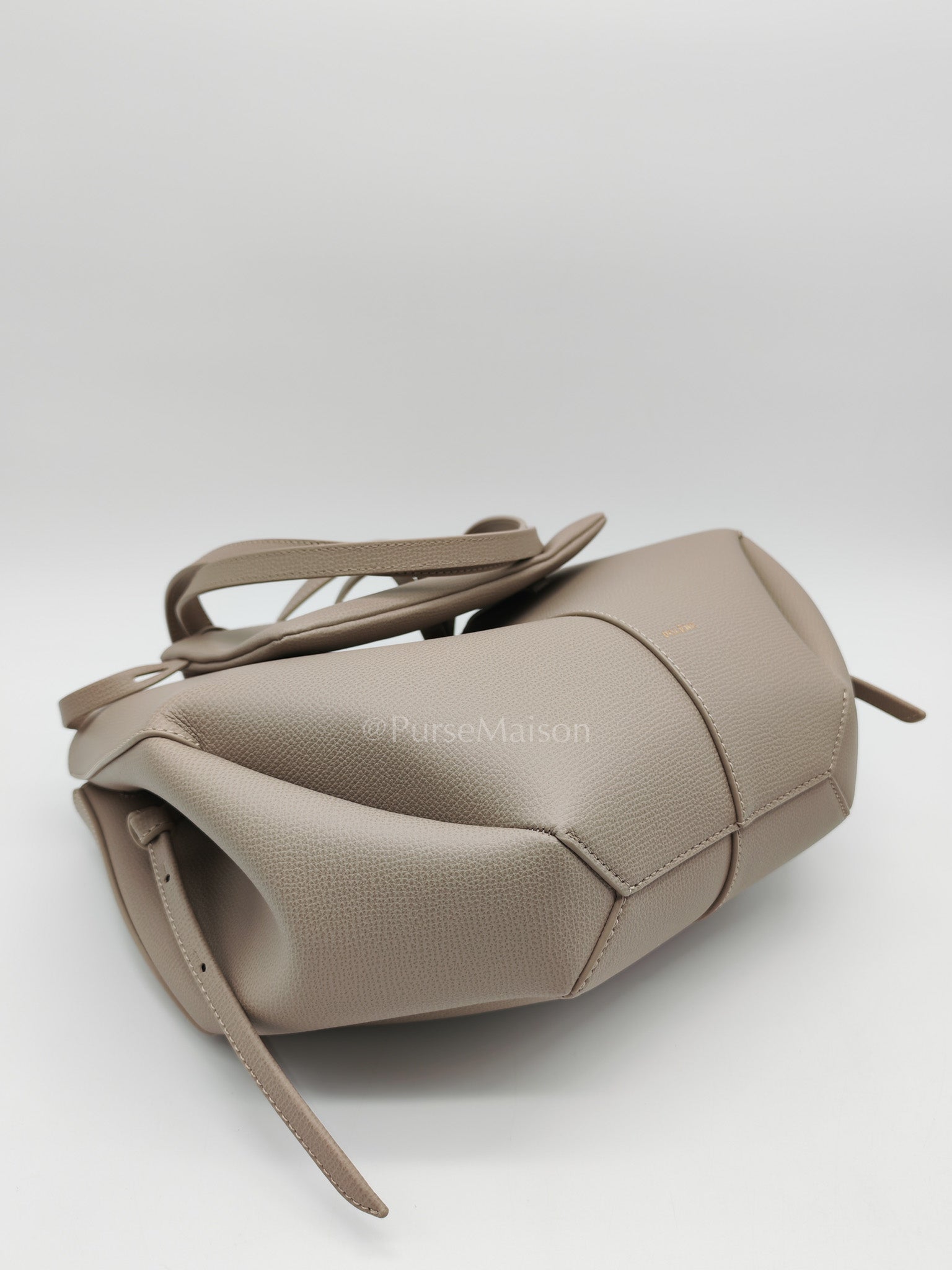 Cyme Mini in Taupe Graine Leather Tote Bag | Purse Maison Luxury Bags Shop