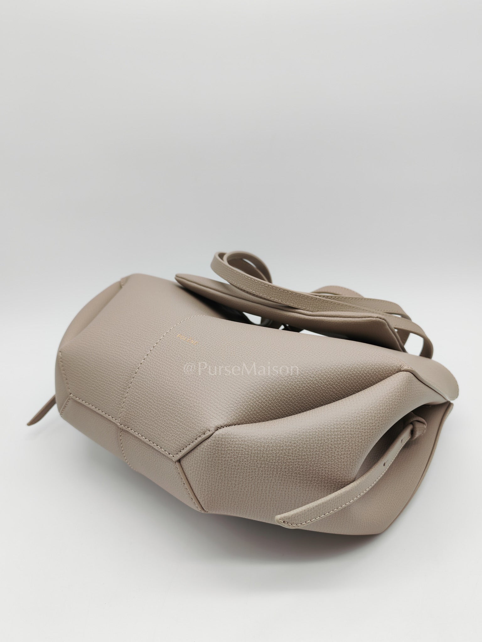 Cyme Mini in Taupe Graine Leather Tote Bag | Purse Maison Luxury Bags Shop