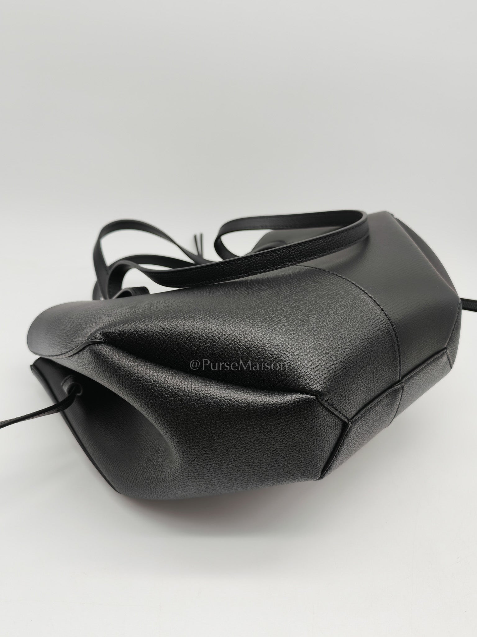 Polene Mini Cyme Black Graine Leather | Purse Maison Luxury Bags Shop