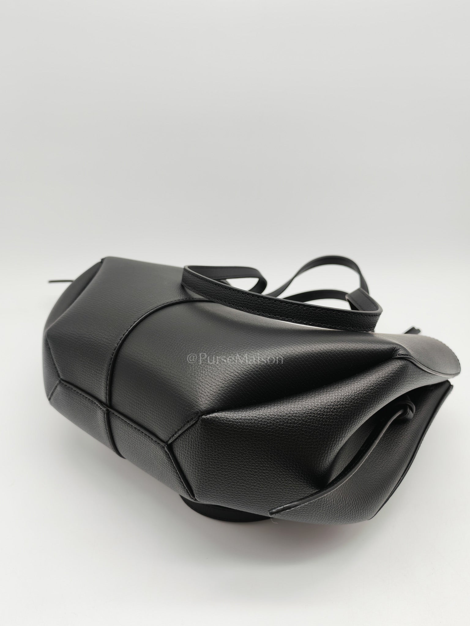 Polene Mini Cyme Black Graine Leather | Purse Maison Luxury Bags Shop