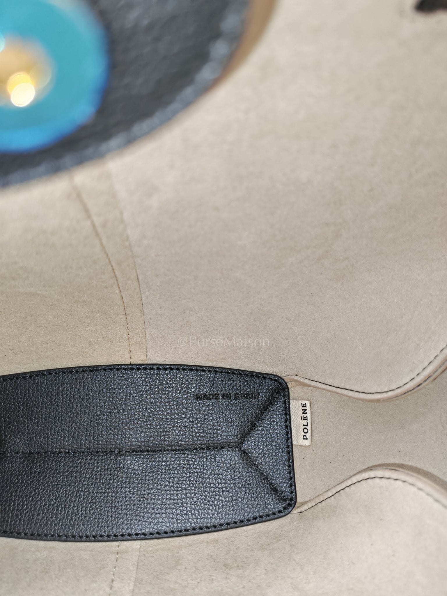 Polene Mini Cyme Black Graine Leather | Purse Maison Luxury Bags Shop