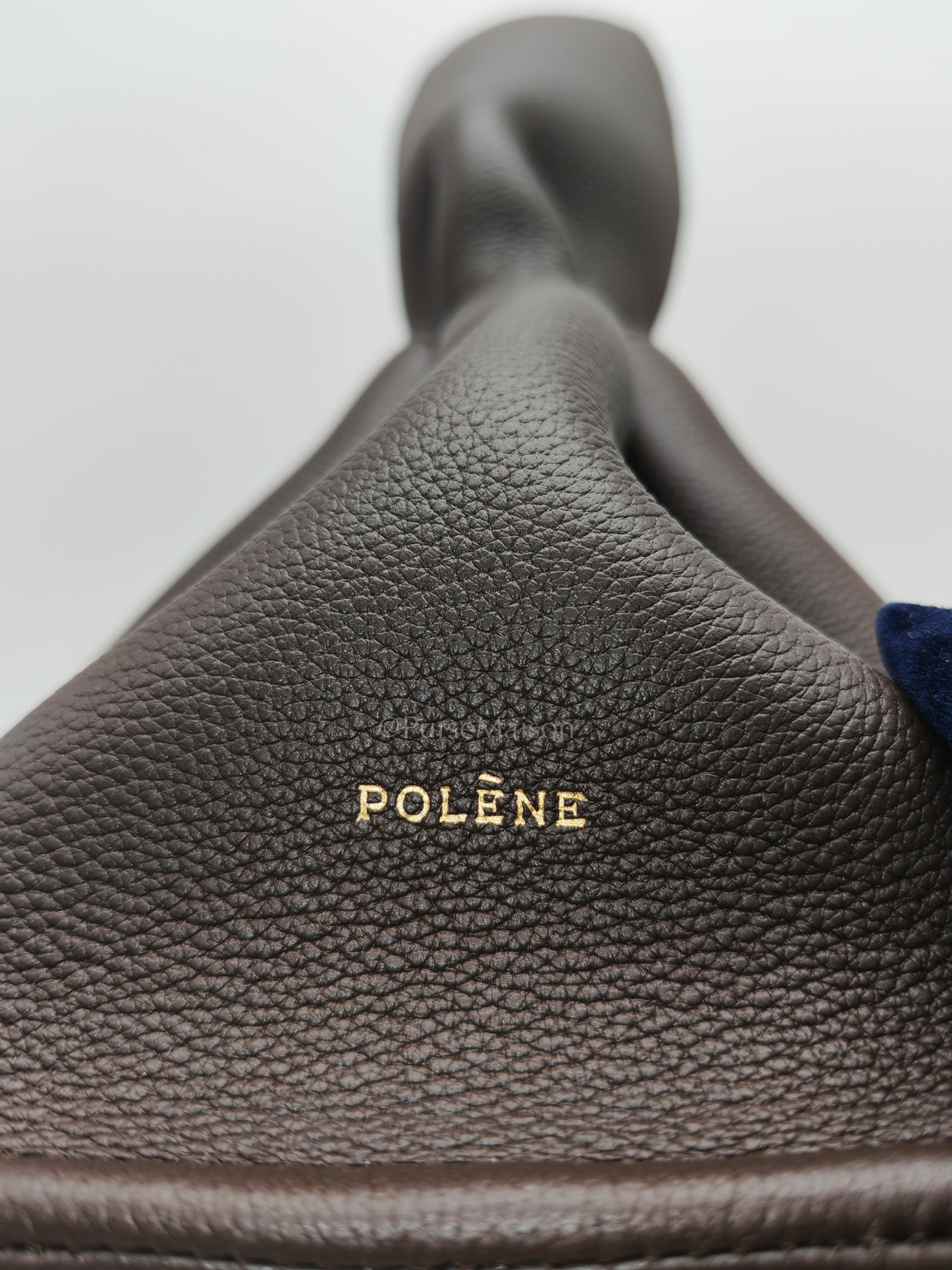 Polene Neuf East West Ebony Graine Leather | Purse Maison Luxury Bags Shop