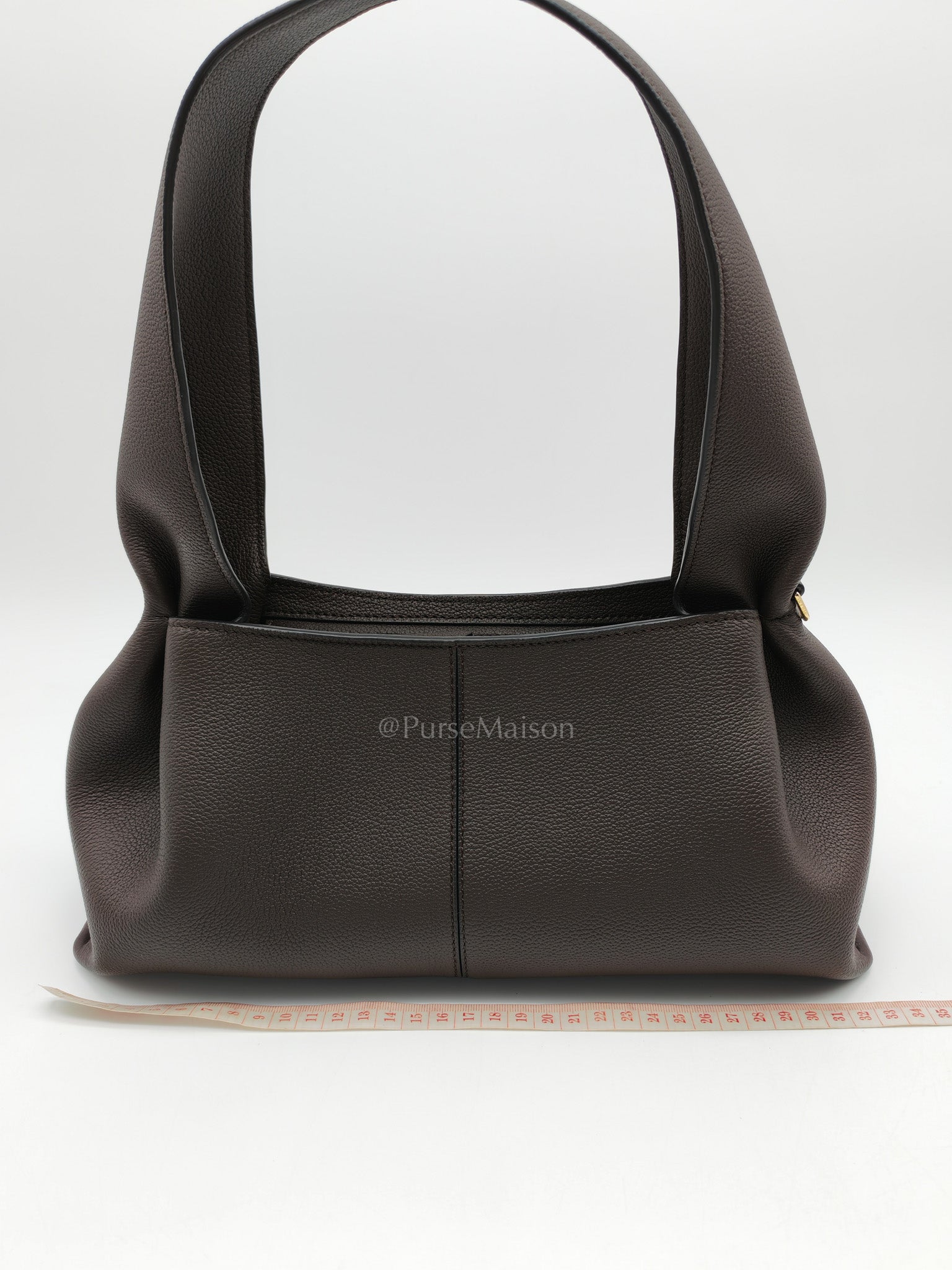 Polene Neuf East West Ebony Graine Leather | Purse Maison Luxury Bags Shop