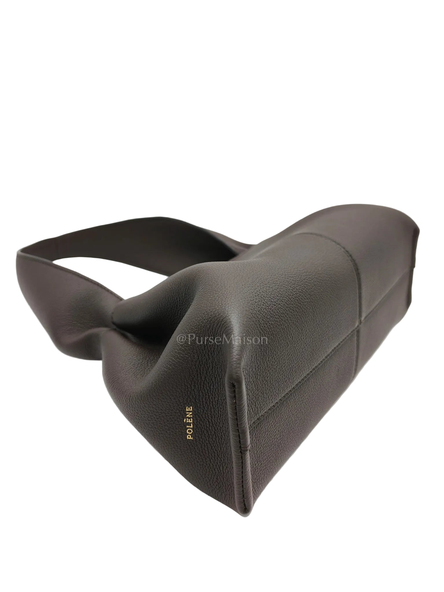 Polene Neuf East West Ebony Graine Leather | Purse Maison Luxury Bags Shop