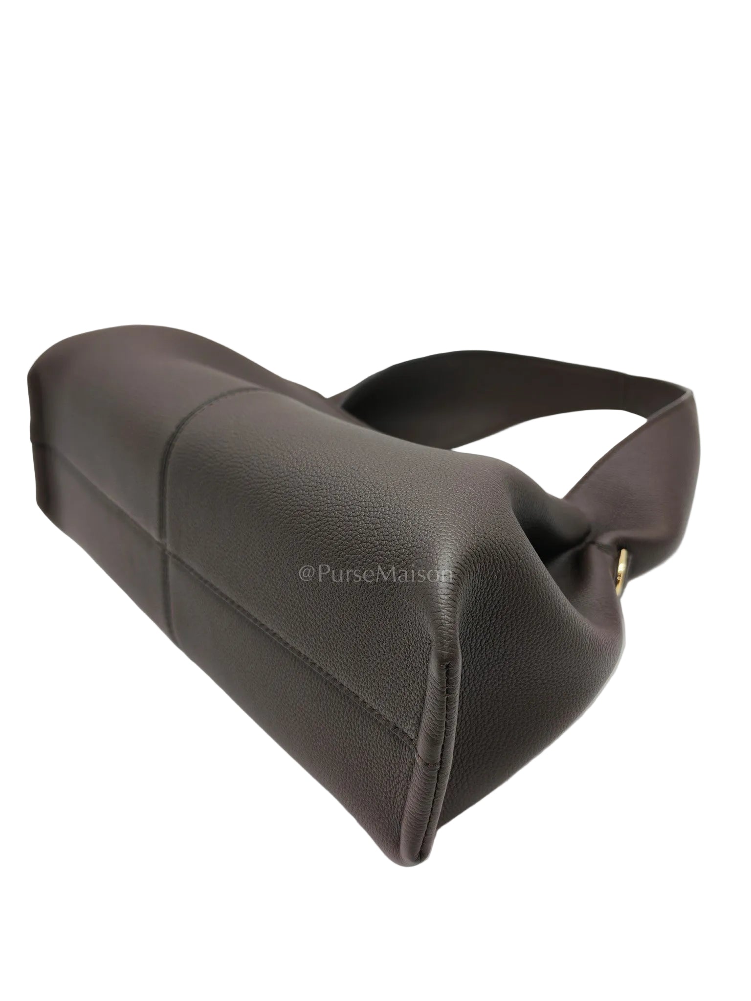 Polene Neuf East West Ebony Graine Leather | Purse Maison Luxury Bags Shop