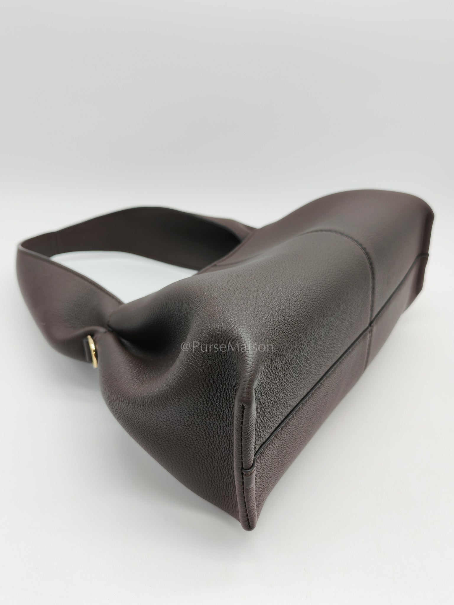 Polene Neuf East West Ebony Graine Leather | Purse Maison Luxury Bags Shop