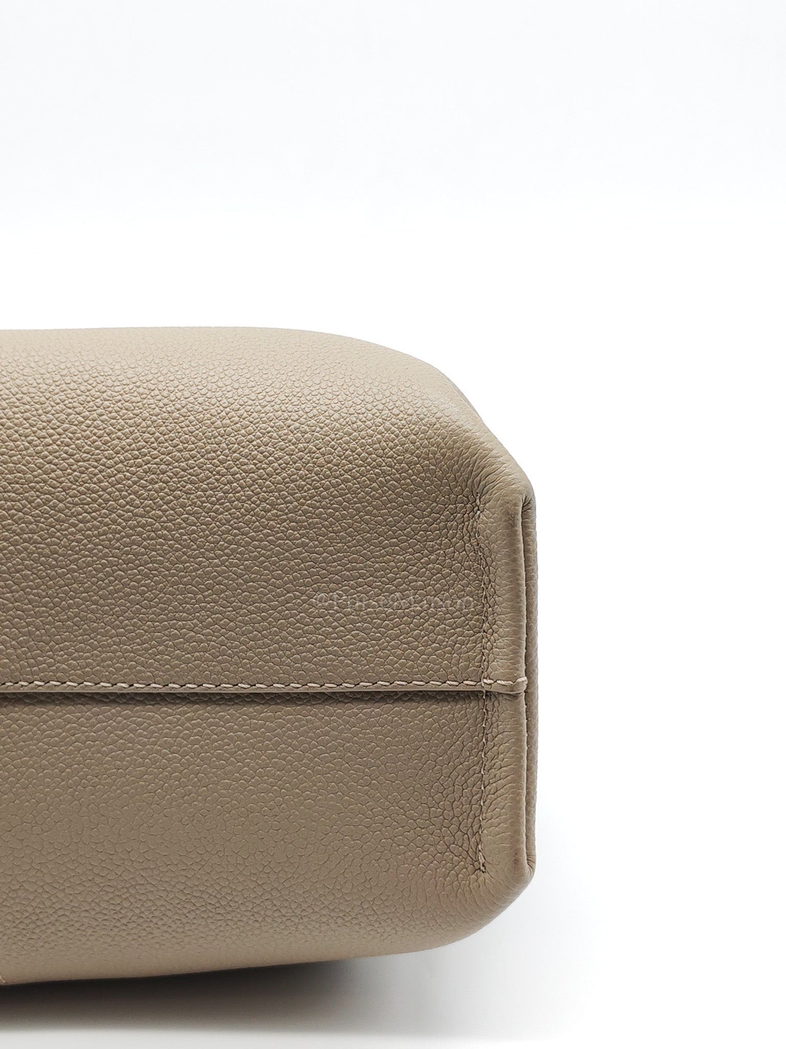 Numero Neuf Mini Bag in Taupe Grained Calfskin Leather & Light Gold Hardware | Purse Maison Luxury Bags Shop