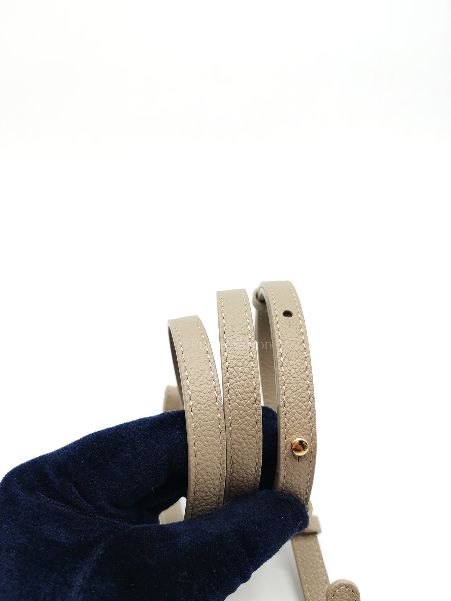 Numero Neuf Mini Bag in Taupe Grained Calfskin Leather & Light Gold Hardware | Purse Maison Luxury Bags Shop