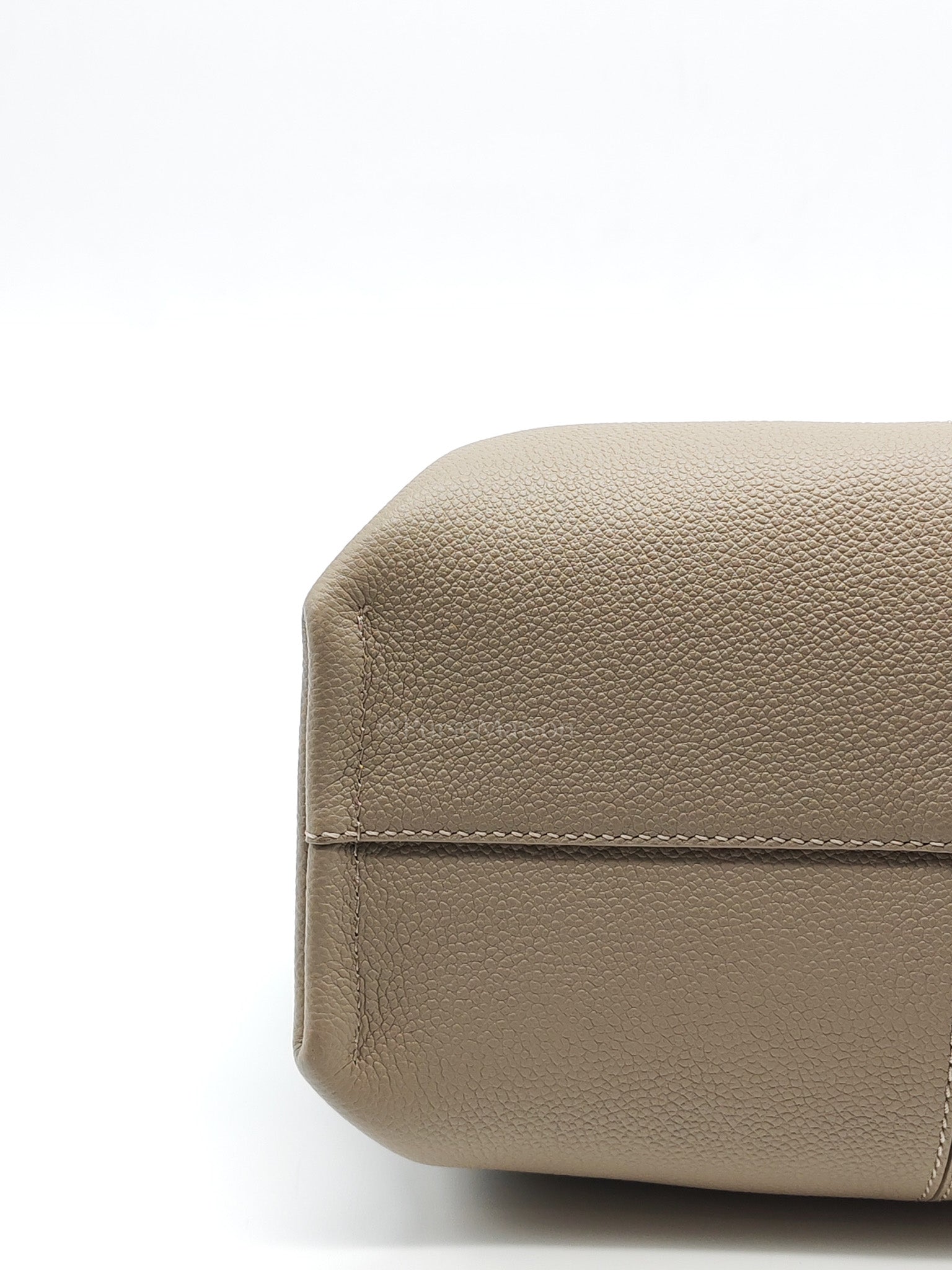 Numero Neuf Mini Bag in Taupe Grained Calfskin Leather & Light Gold Hardware | Purse Maison Luxury Bags Shop