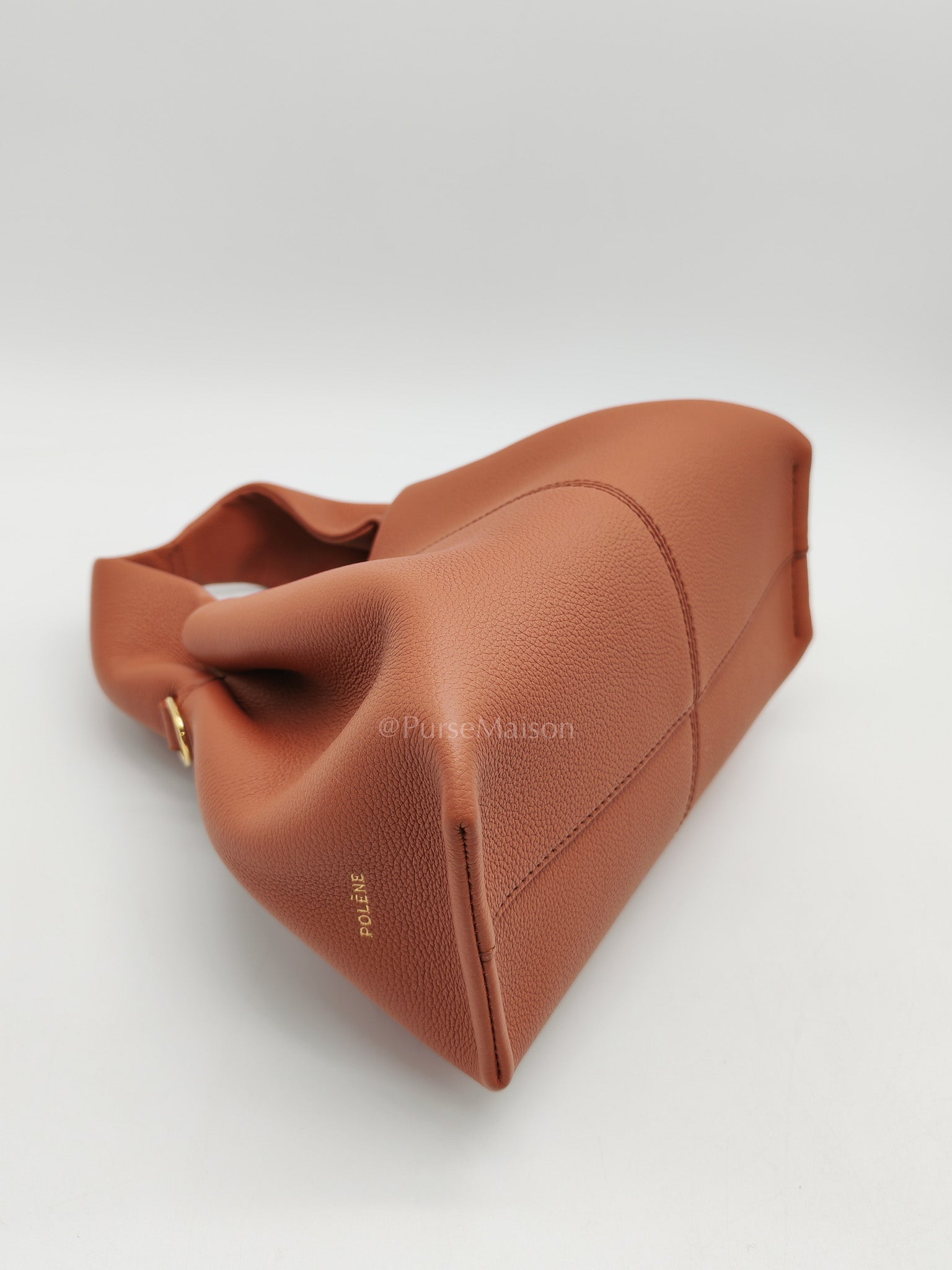 Polene Neuf Mini in Terracota Graine Leather | Purse Maison Luxury Bags Shop