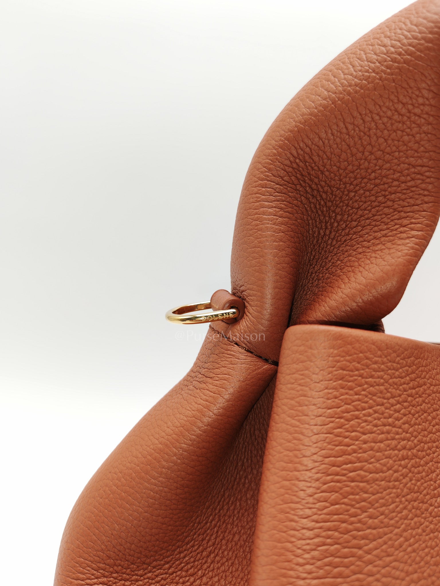 Polene Neuf Mini in Terracota Graine Leather | Purse Maison Luxury Bags Shop