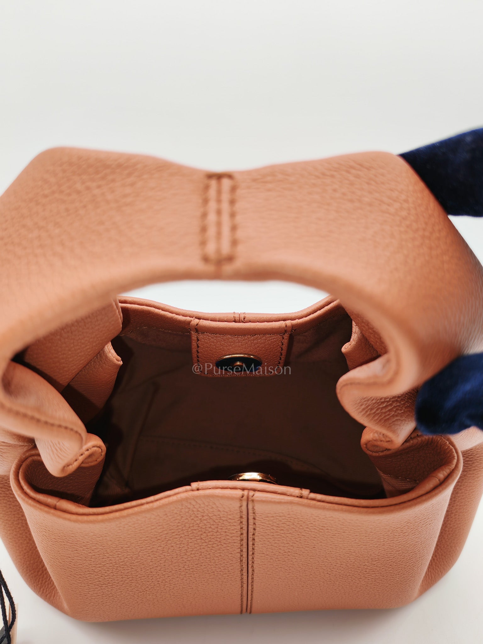 Polene Neuf Mini in Terracota Graine Leather | Purse Maison Luxury Bags Shop