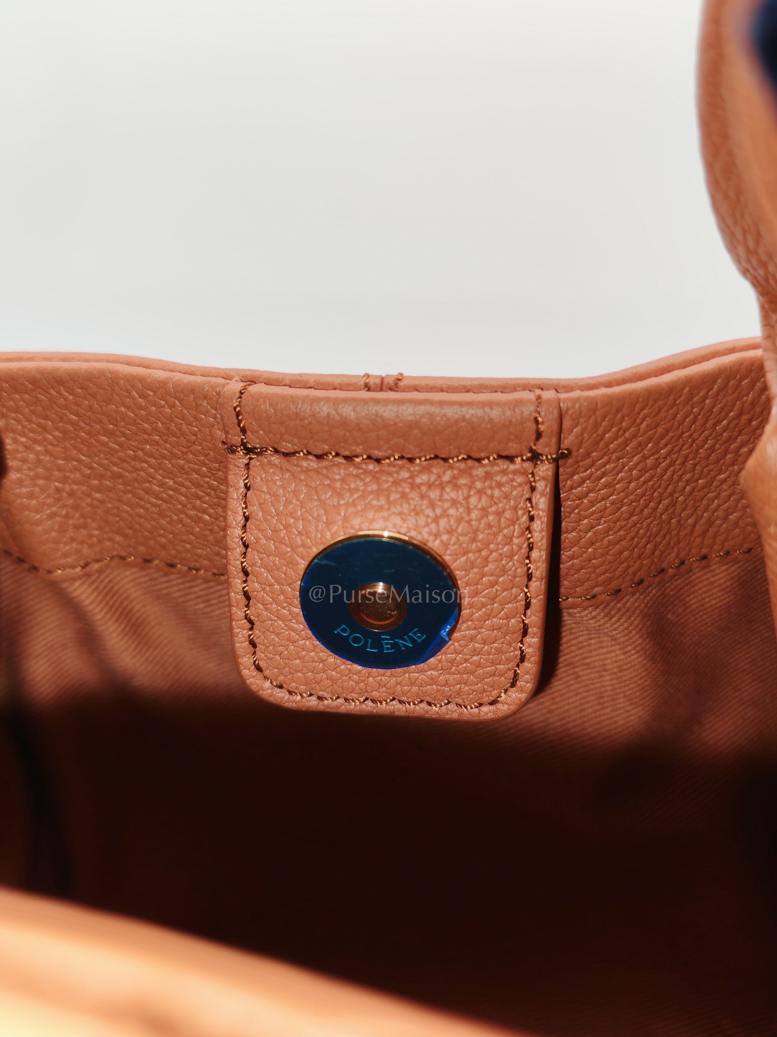 Polene Neuf Mini in Terracota Graine Leather | Purse Maison Luxury Bags Shop