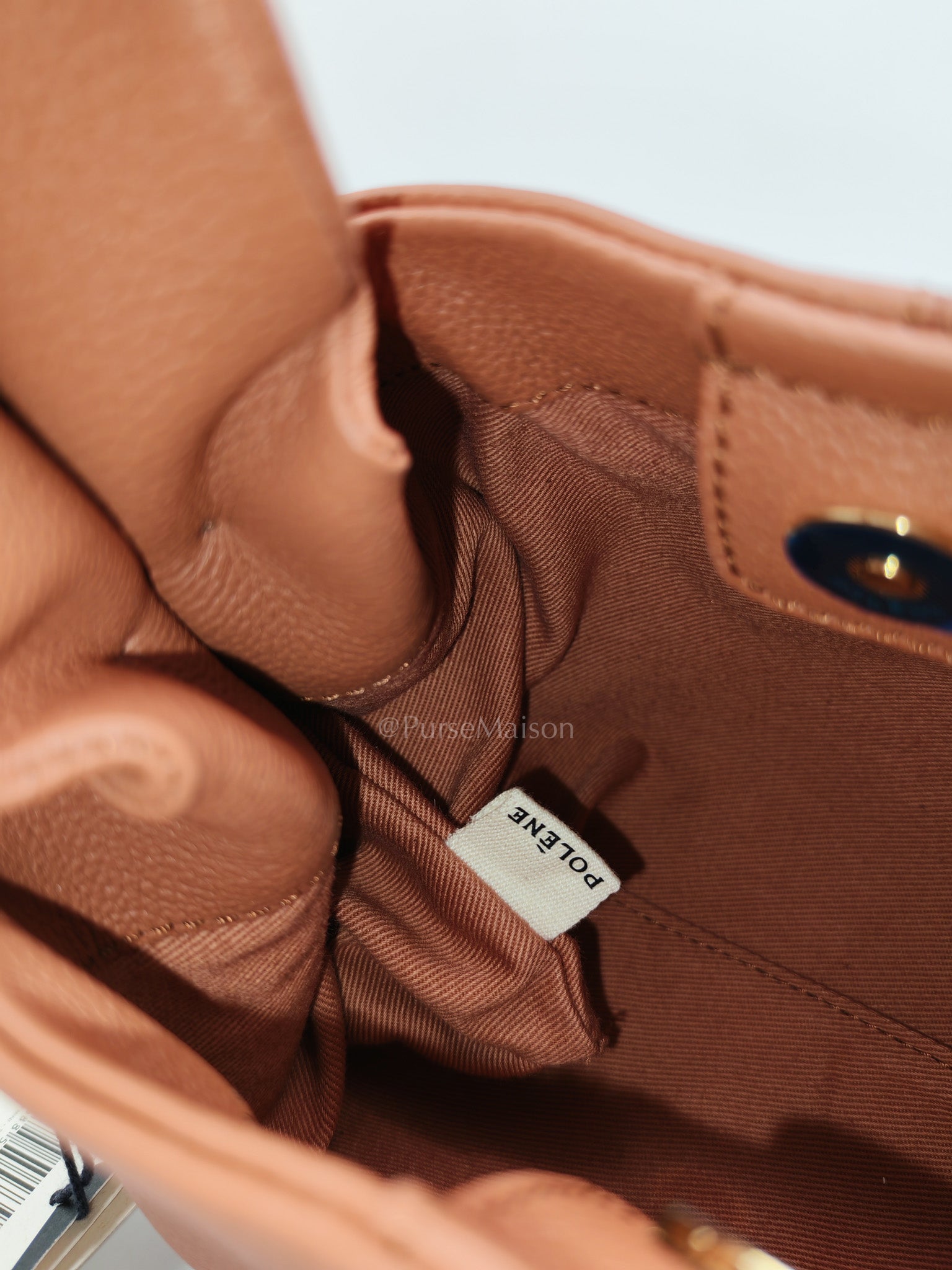 Polene Neuf Mini in Terracota Graine Leather | Purse Maison Luxury Bags Shop