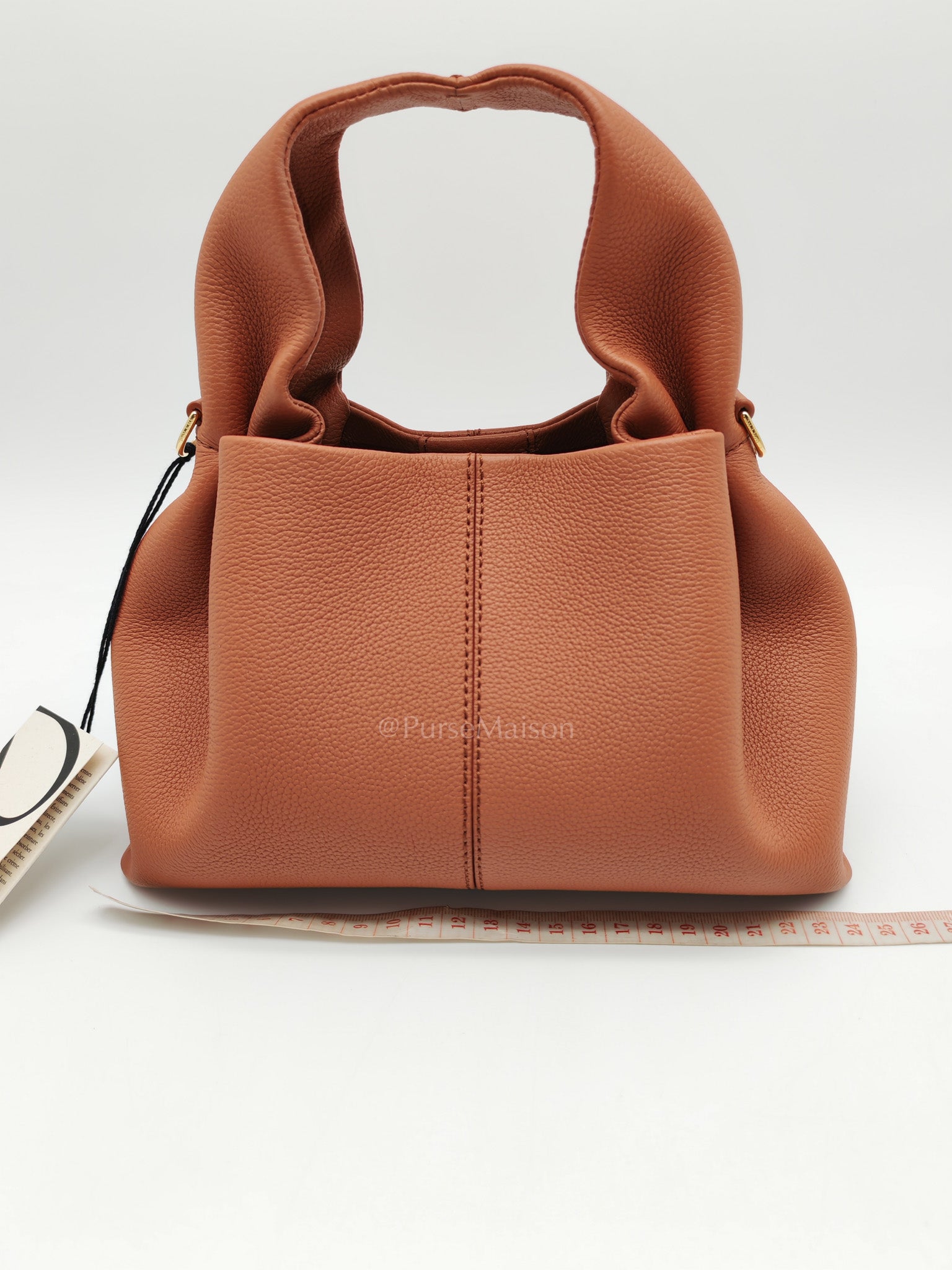 Polene Neuf Mini in Terracota Graine Leather | Purse Maison Luxury Bags Shop