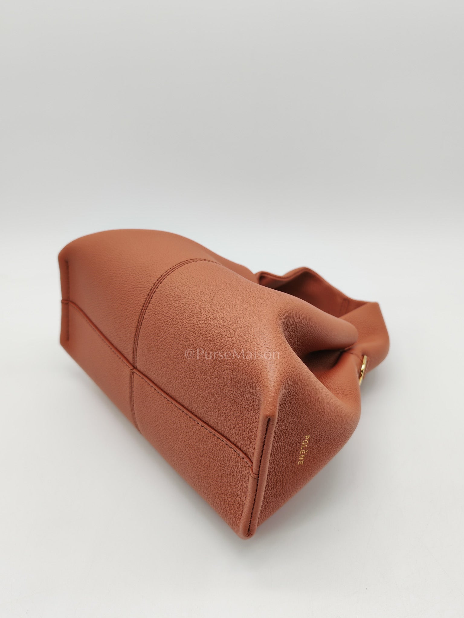 Polene Neuf Mini in Terracota Graine Leather | Purse Maison Luxury Bags Shop