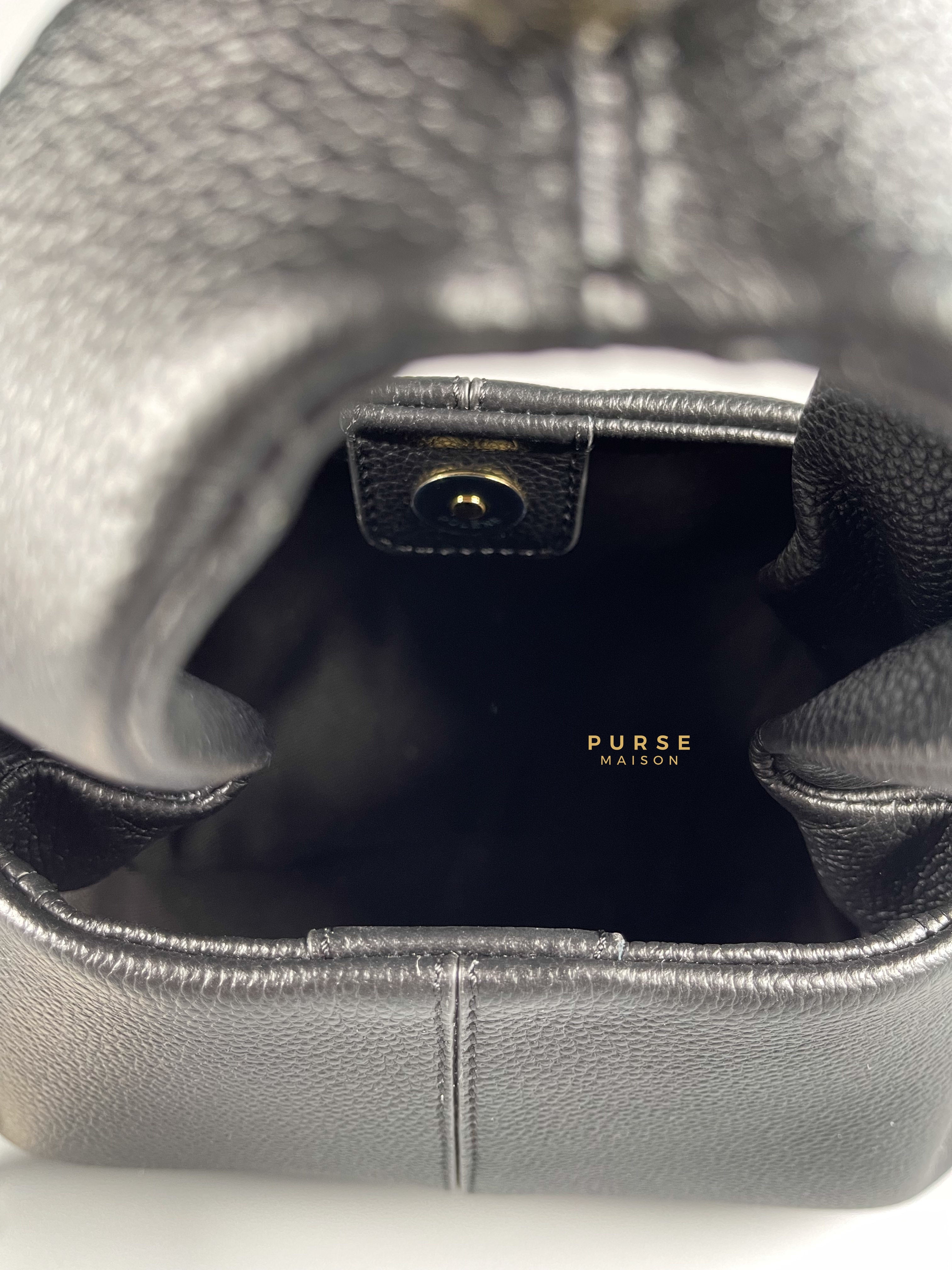 Polene Numero Neuf Mini Noir Grain Bag | Purse Maison Luxury Bags Shop