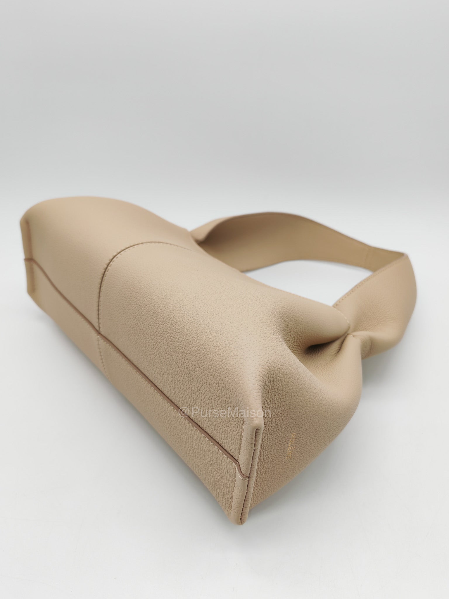 Polene Neuf East-West in Sand Graine leather | Purse Maison Luxury Bags Shop