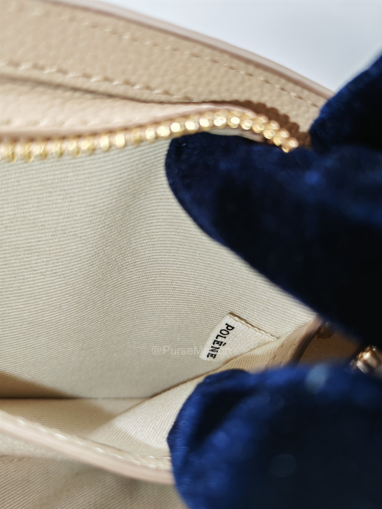 Polene Neuf East-West in Sand Graine leather | Purse Maison Luxury Bags Shop