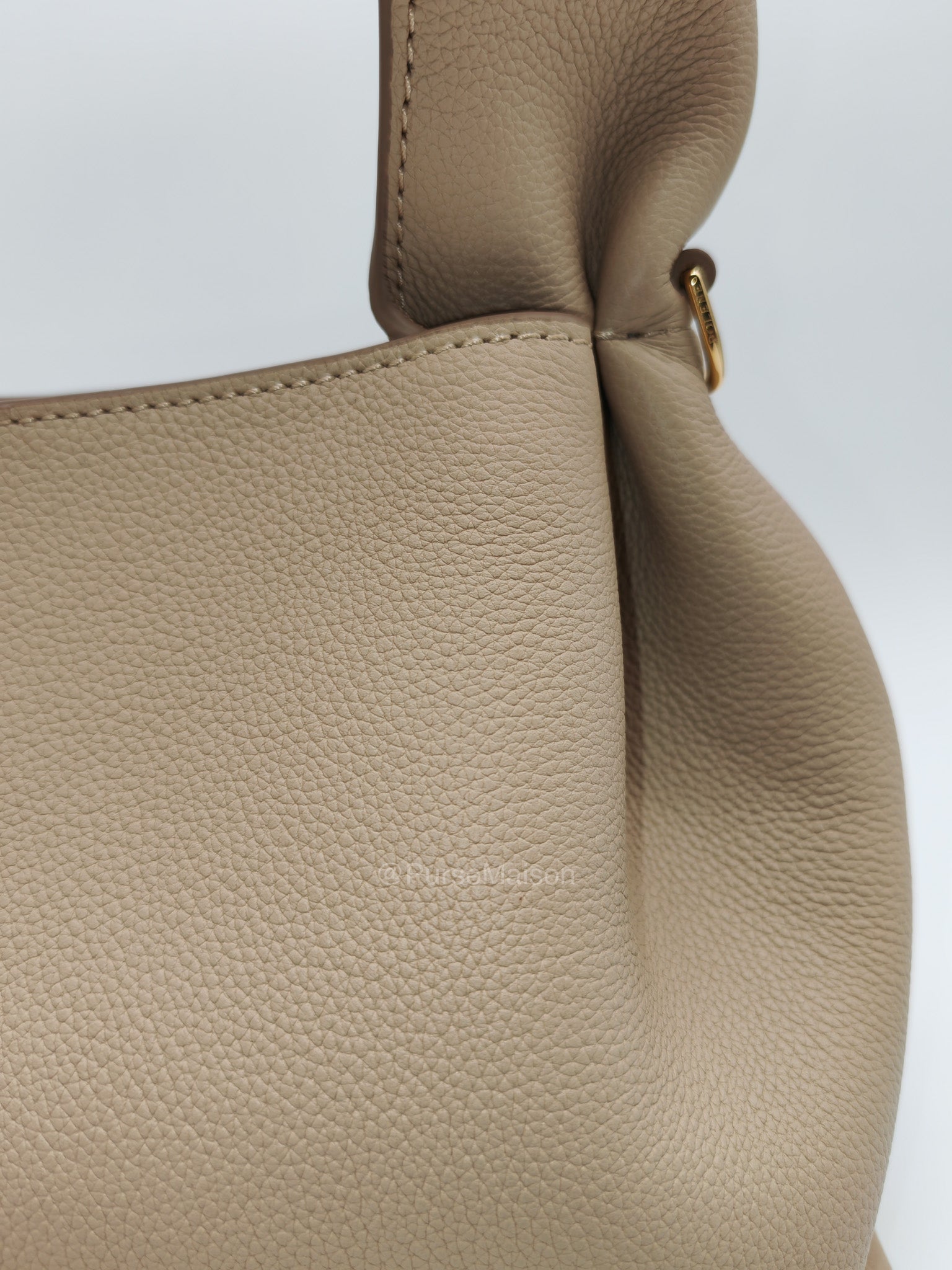 Polene Neuf East-West in Sand Graine leather | Purse Maison Luxury Bags Shop