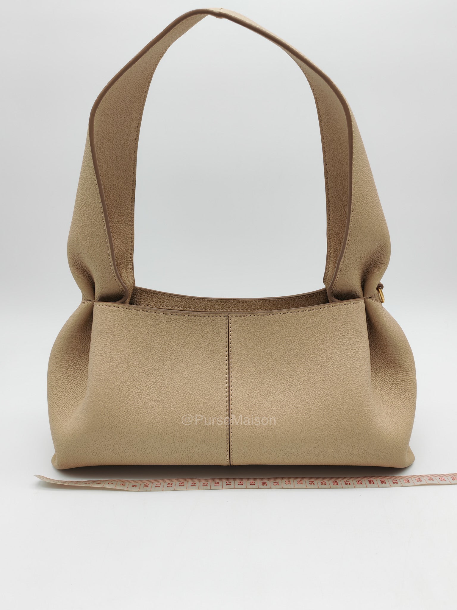 Polene Neuf East-West in Sand Graine leather | Purse Maison Luxury Bags Shop