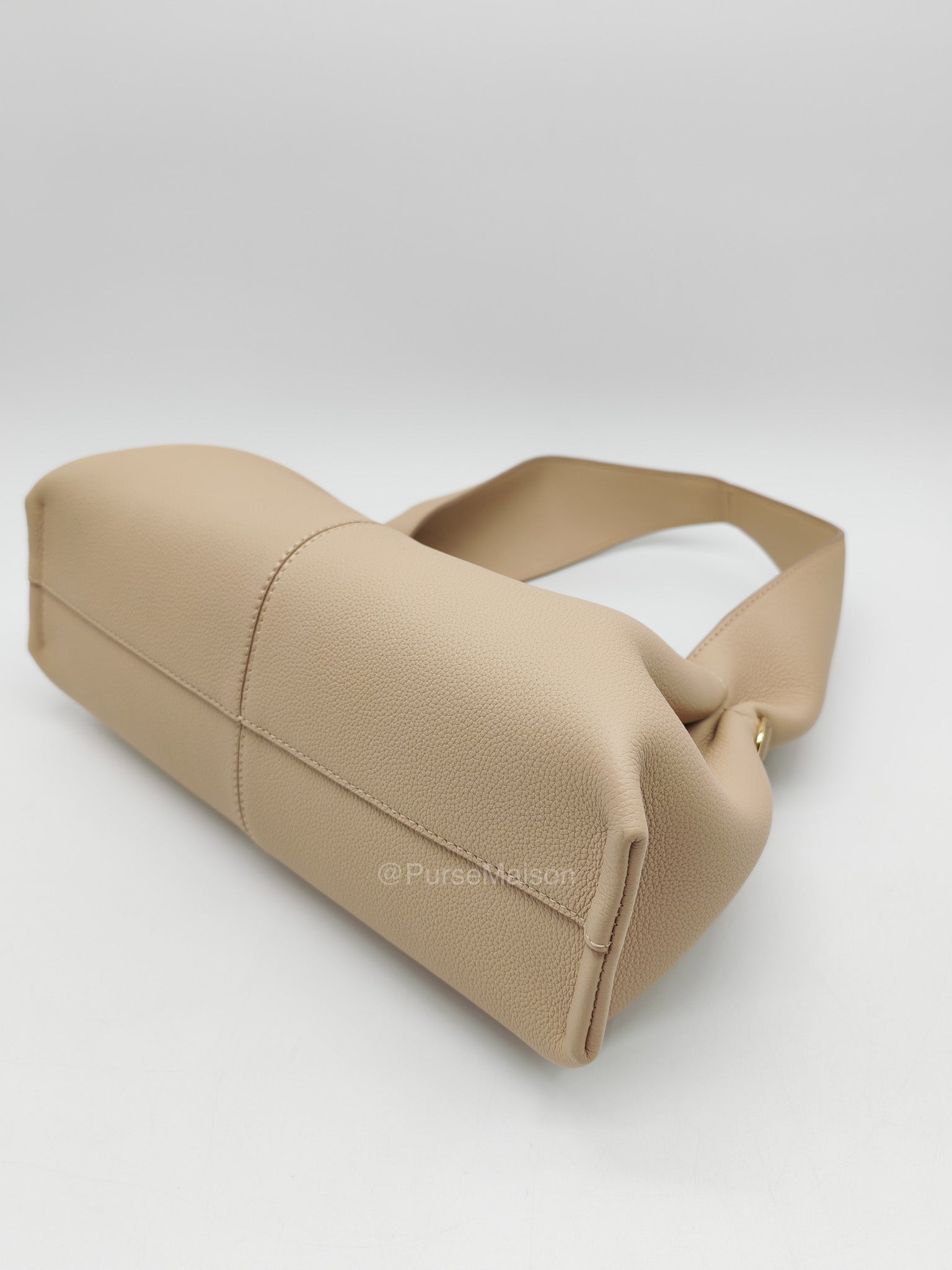 Polene Neuf East-West in Sand Graine leather | Purse Maison Luxury Bags Shop