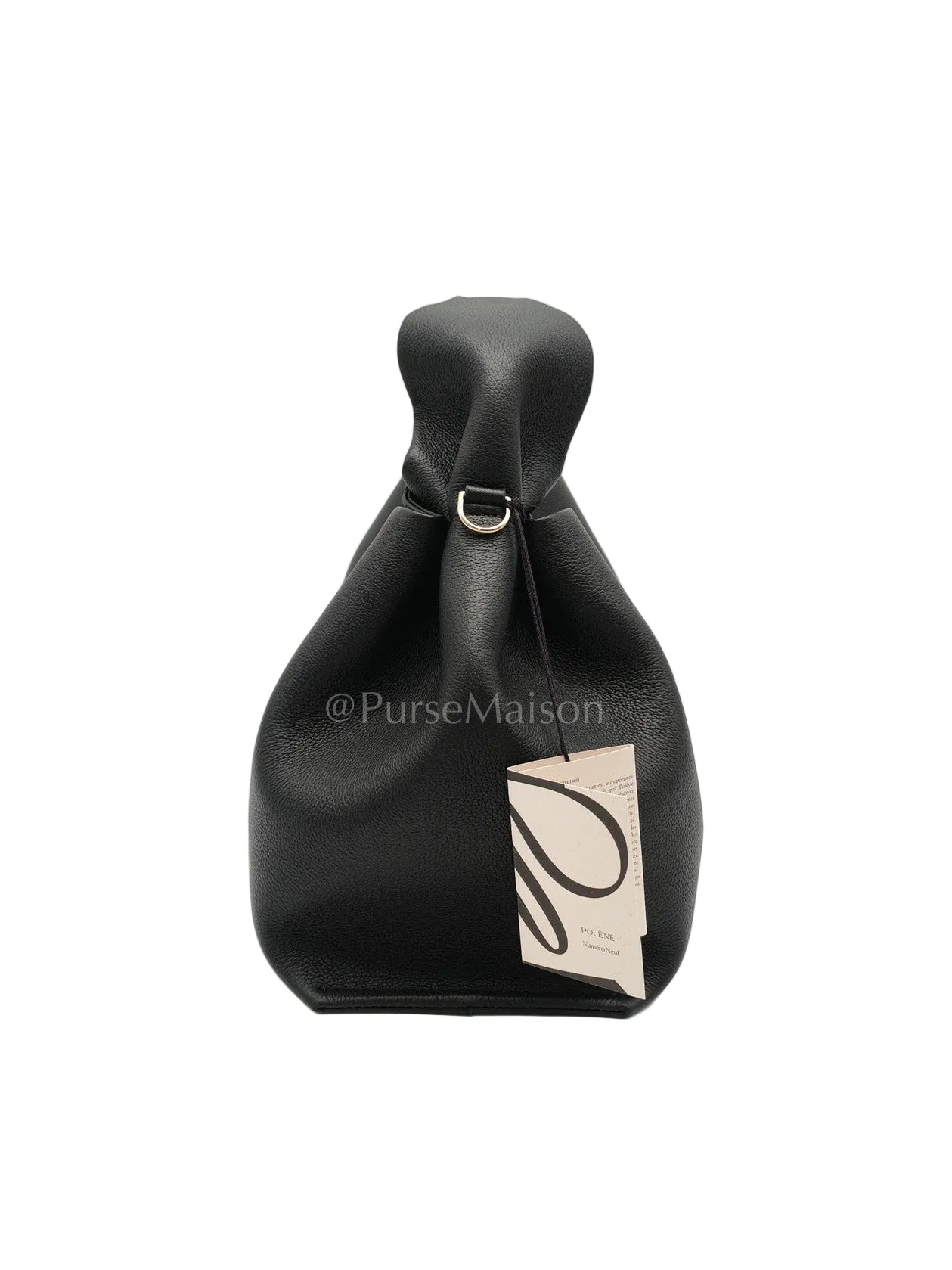 Neuf in Black Graine Leather Shoulder Bag