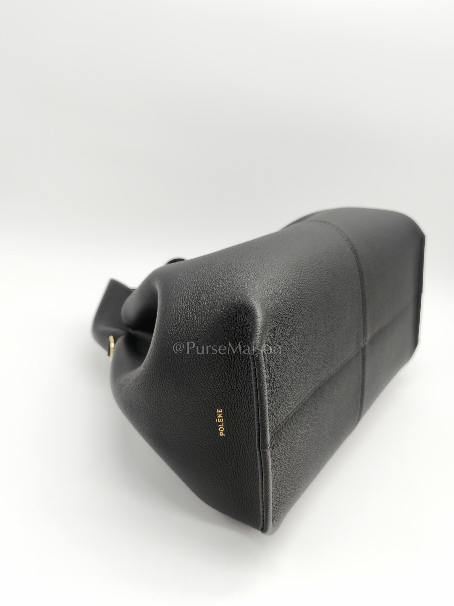 Neuf in Black Graine Leather Shoulder Bag