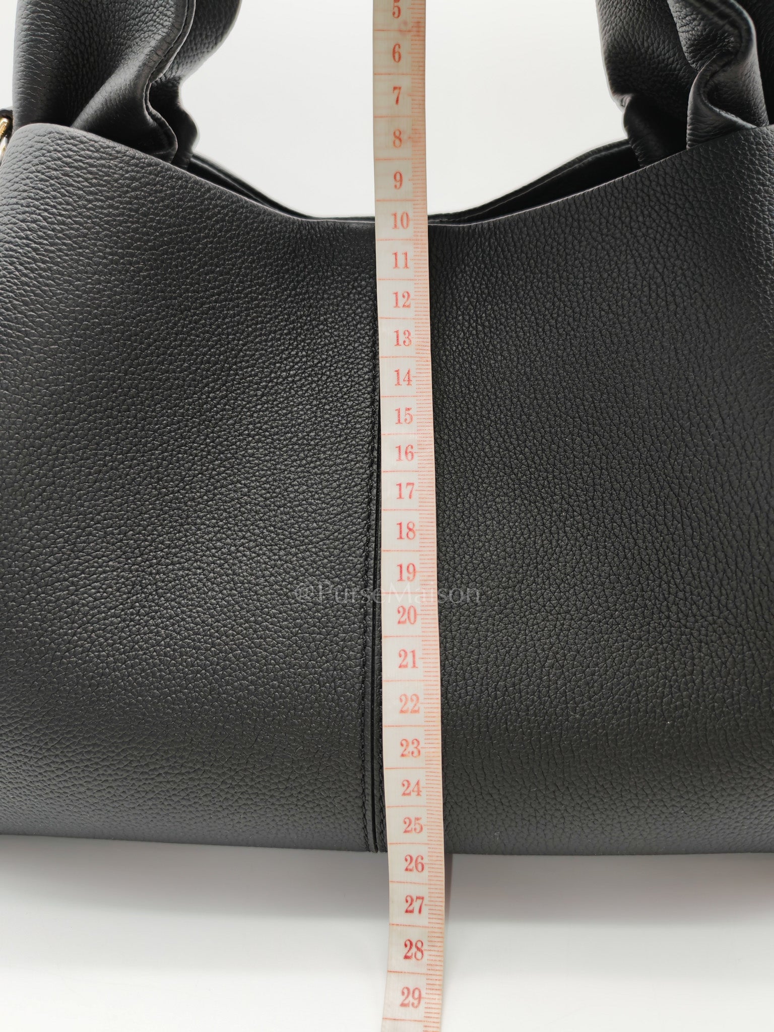 Neuf in Black Graine Leather Shoulder Bag
