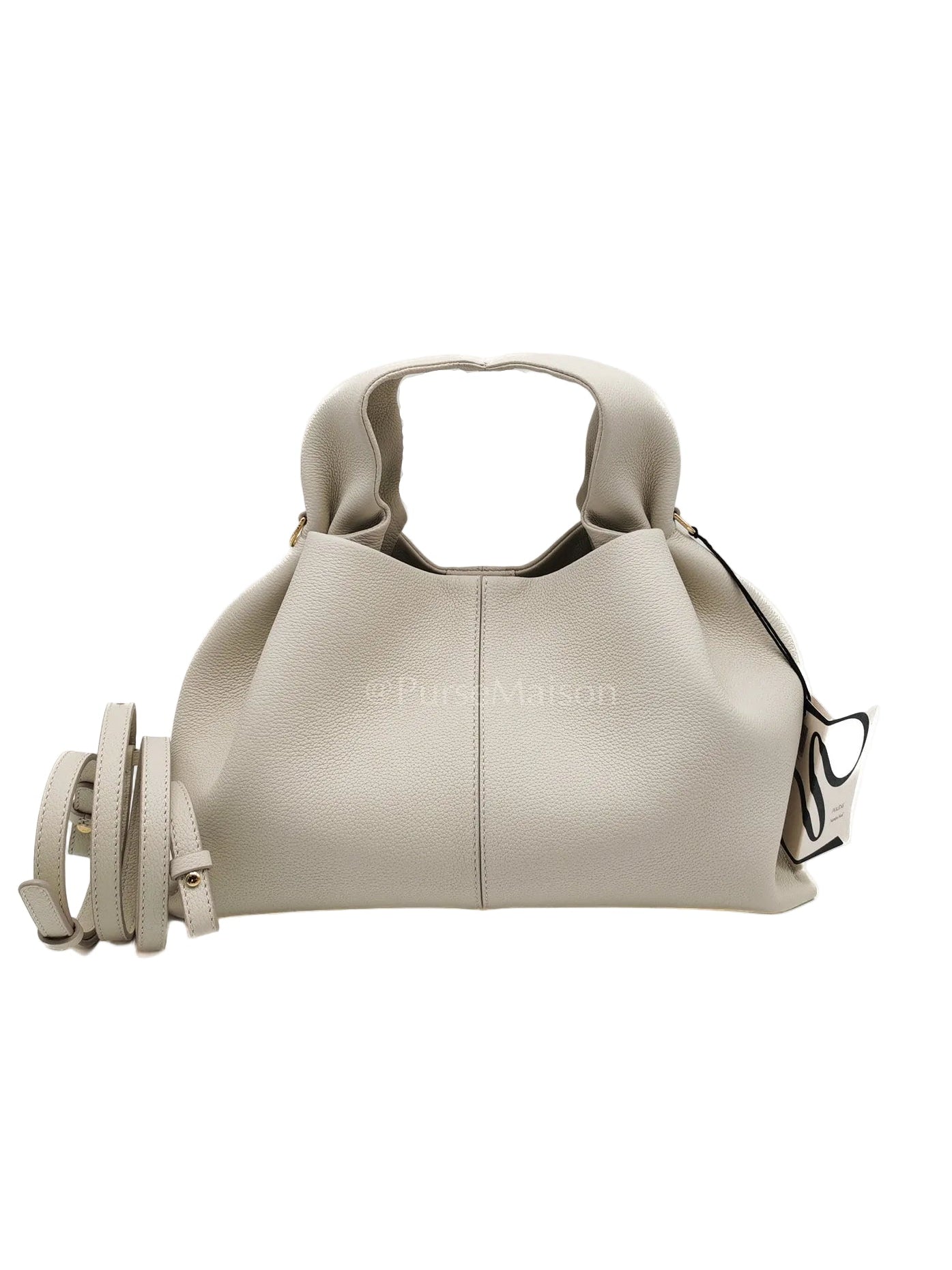 Neuf in Chalk Graine Leather Shoulder Bag