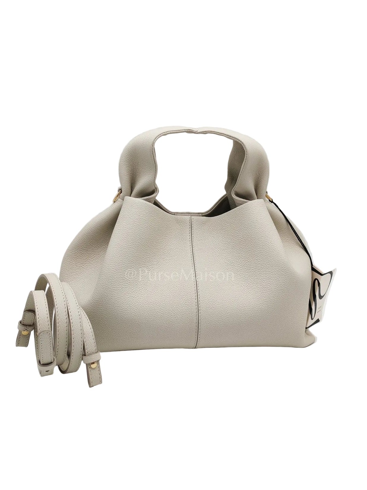 Neuf in Chalk Graine Leather Shoulder Bag