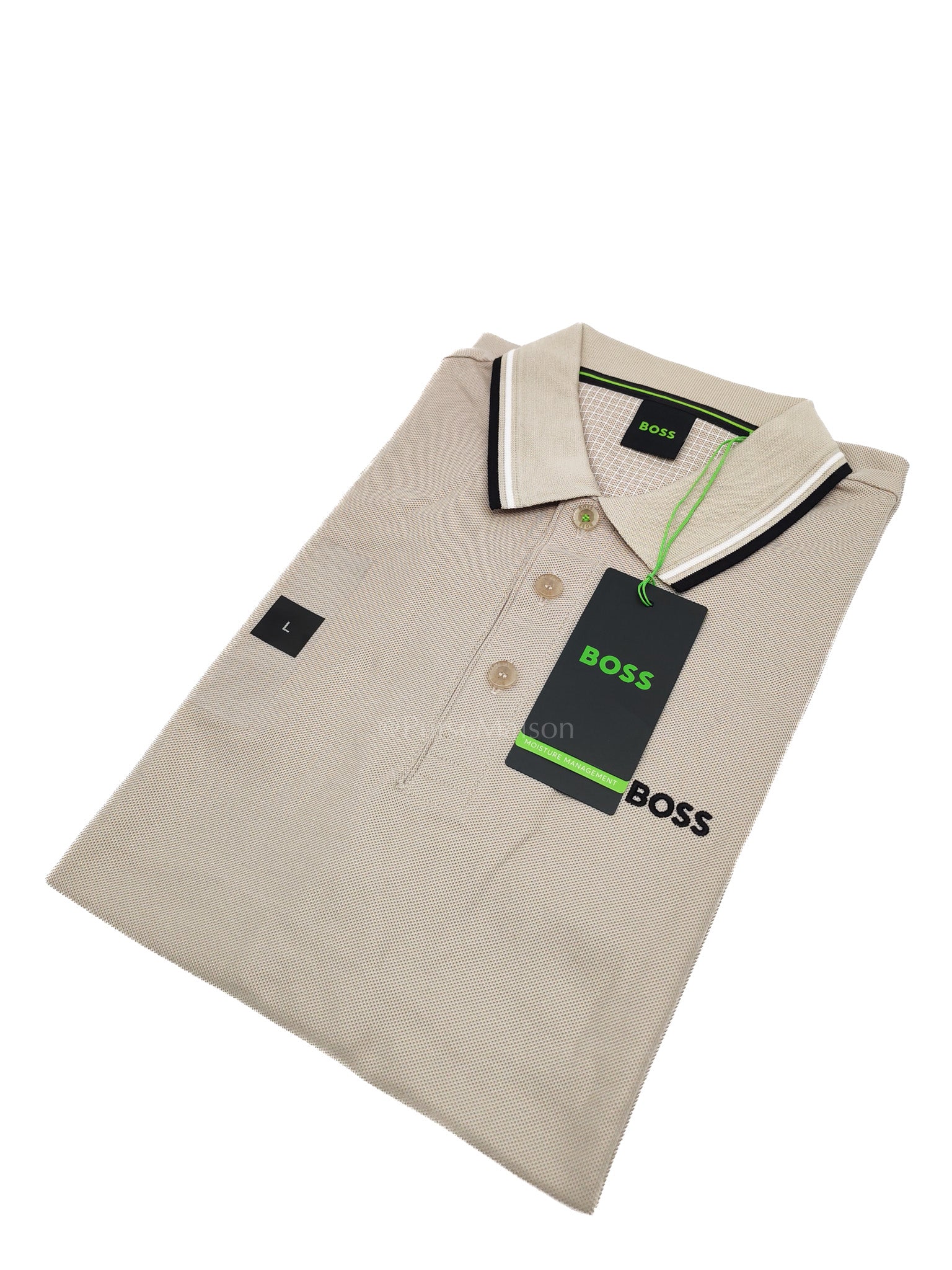 Jersey Polo Shirt in Light Beige for Men Size L