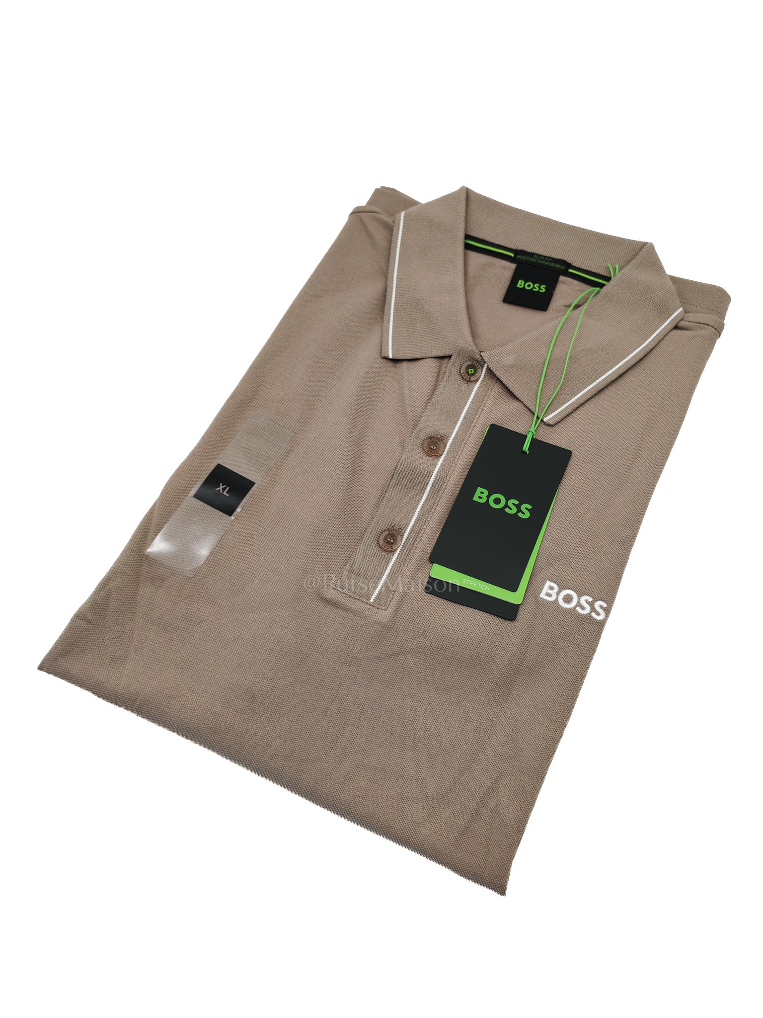 Jersey Polo Shirt in Taupe for Men Size XL