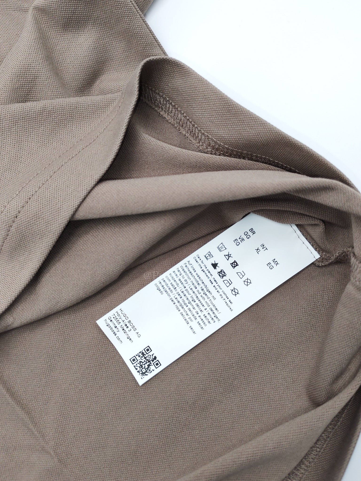 Jersey Polo Shirt in Taupe for Men Size XL