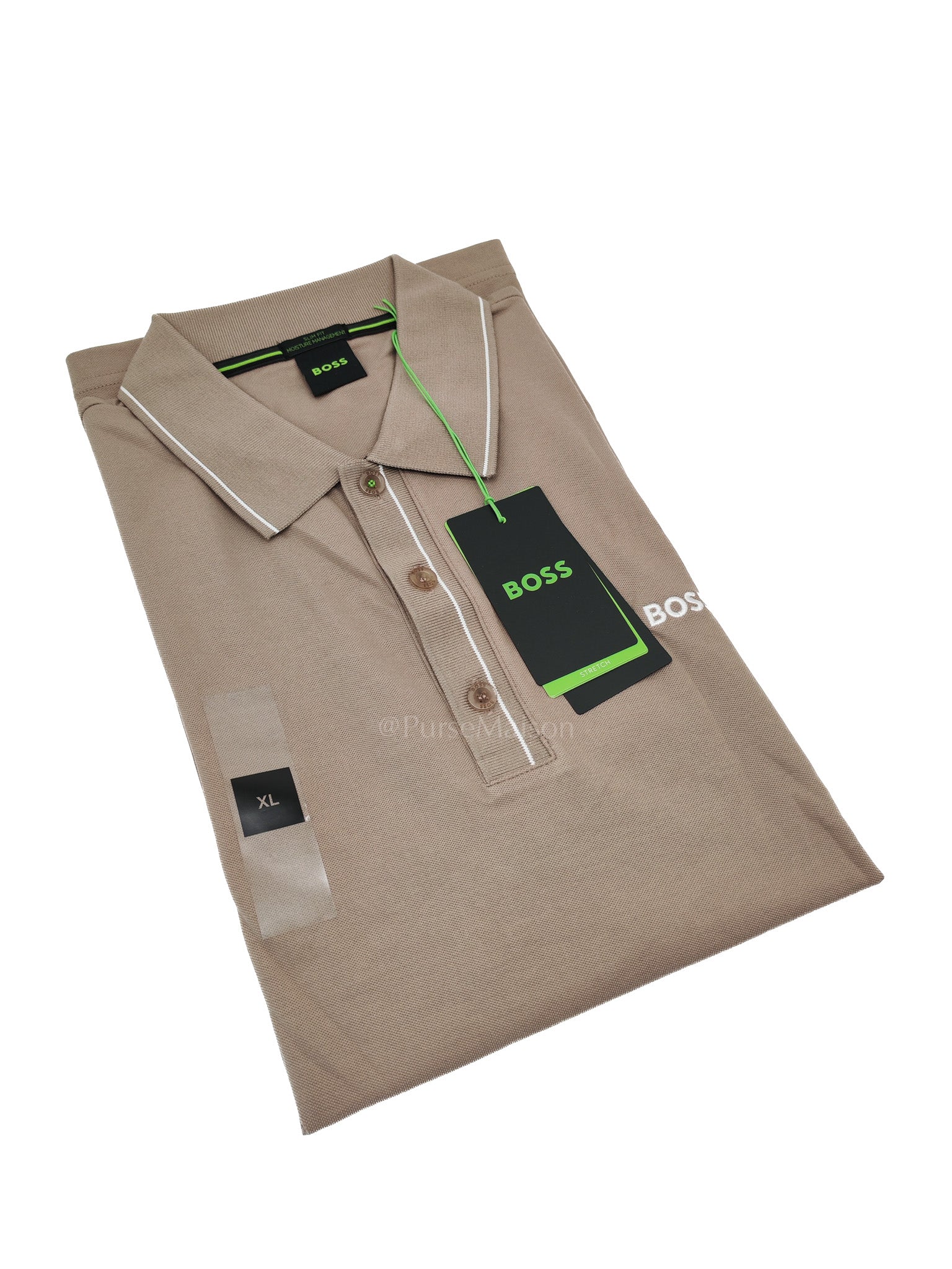 Jersey Polo Shirt in Taupe for Men Size XL