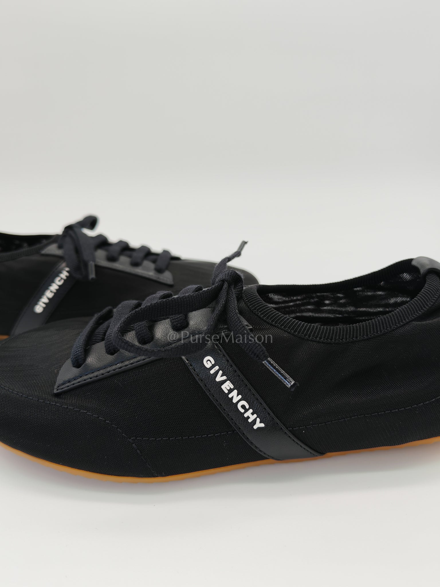 Polyamide Low Top Canvas Sneakers Black 37EU (23cm) | Purse Maison Luxury Bags Shop