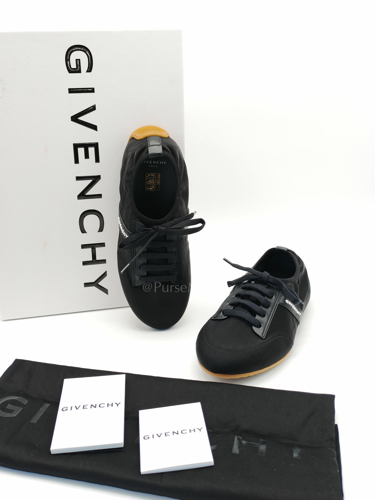 Polyamide Low Top Canvas Sneakers Black 37EU (23cm) | Purse Maison Luxury Bags Shop